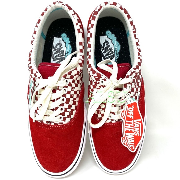 VANS Comfycush Era Tear Check Red Suede Canvas W - Picture 5 of 10